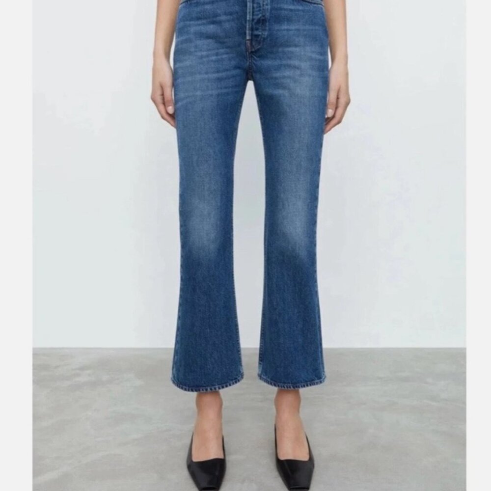 Toteme Cropped Kick Flare Jeans | 30 but really closer to size 28